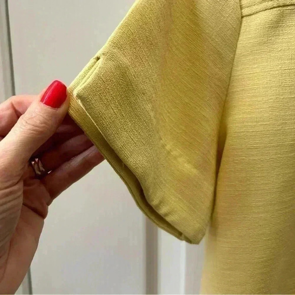 Vintage Pantsuit Blazer Trousers Matching Set Yellow Size 8 Petite - Picture 9 of 16